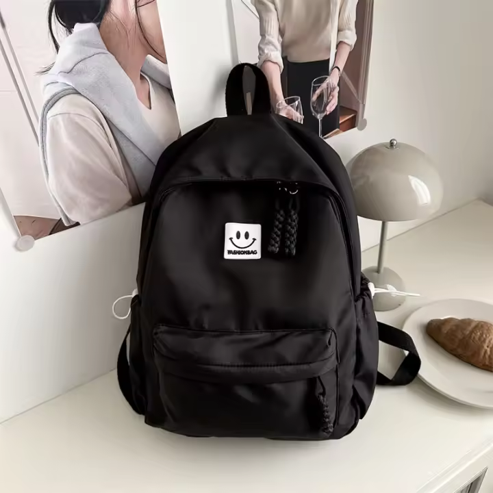 Mochila Casual de Estilo Japonés Material de Nylon Sólido Ideal para Estudiantes de Secundaria y Universidad - 1