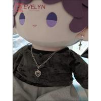 Evelyn (muñeca) ropa de juguete de peluche de 40cm, camiseta negra, pantalones, collar, Clip para la oreja, decoración, regalo, ropa de amor y espacio profundo - details 2