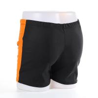 Pantalones cortos de playa holgados para hombre, bañadores térmicos simples negros de gran tamaño con ángulo plano, ropa deportiva informal, ropa de playa - details 7