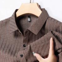 Nueva camisa de manga corta estampada informal de negocios, para hombre, resistente a las arrugas, sin necesidad de planchar, top versátil adecuado para todos - details 9
