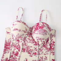 Nuevo traje de baño de una pieza para mujer, falda larga con protección solar y correa adelgazante, conjunto de dos piezas, traje de baño de aguas termales - details 12