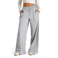 High Waisted Wide Leg Sweatpants Para Mujer Pantalones De Yoga Casuales Jogger De Cintura Baja Estilo Casual Cotton Ankle-Length - details 15