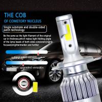 Lámparas De Faros De Coche LED C6 2x H7 H4 Hi/Lo H1 H3 HB3 HB4 9003 HB2 H13 9005 9006 6000K COB 72W 8000LM Universal 12V - details 0
