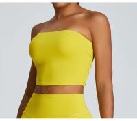 Conjunto de Yoga de Cintura Alta Ropa Deportiva de Nylon Antichoque para Mujeres Sin Mangas - details 7