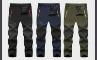 Pantalones de senderismo para hombre, impermeables, transpirables, de secado rápido, pantalones largos elásticos para primavera y otoño - details 1