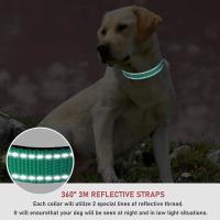 Collar reflectante para perros medianos y grandes, acolchado de neopreno suave, nailon transpirable, ajustable, 25 a 60 centímetros - details 3