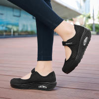 Mocasines de plataforma para mujer, zapatillas cómodas sin cordones, zapatos ligeros para caminar, gris, trabajo, mecedoras largas horas - details 14
