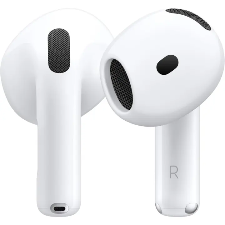 Auriculares inalámbricos Apple AirPods 4, auriculares Bluetooth, con cancelación activa de ruido, audio adaptable, modo de transparencia, audio espacial personalizado, estuche de carga USB-C, carga inalámbrica, chip H2 - 1