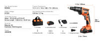 Kit de pistola para tornillos para paneles de yeso SucceBuy de 20 V máx. Potente, eficiente e inalámbrico. Este kit de pistola para tornillos para paneles de yeso es una opción de primera categoría para cualquier proyecto de paneles de yeso. - details 5