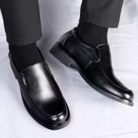 Nuevos mocasines negros, botas de negocios británicas con parte superior plana, todas combinadas con zapatos de cuero - details 3