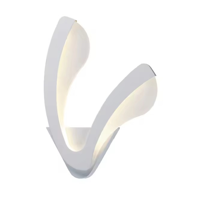 Aplique LED de Pared 12W GOECO, 3000K Luz Blanca Cálida, Blanco Acrílico, Lámpara de Pared Moderna para Pasillo, Sala de estar, Dormitorio, 35*25*4 CM - 1