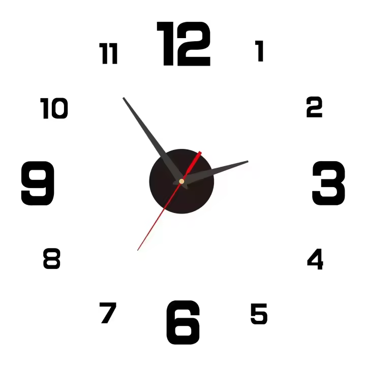 Reloj digital Reloj de pared Sala de estar Jardín grande Espejo acrílico Etiqueta Decoración Decoración para dormitorio Decoración Relojes - 1