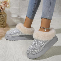 Botines de mujer de felpa cortos de moda con punta redonda Gran venta 2024 - details 4