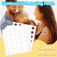 Pegatina de protección solar UV, 120 unidades, puntos de protección solar, pegatinas UV, autoadhesivas transparentes, parches soleados de detección UV para mujeres y hombres - details 2