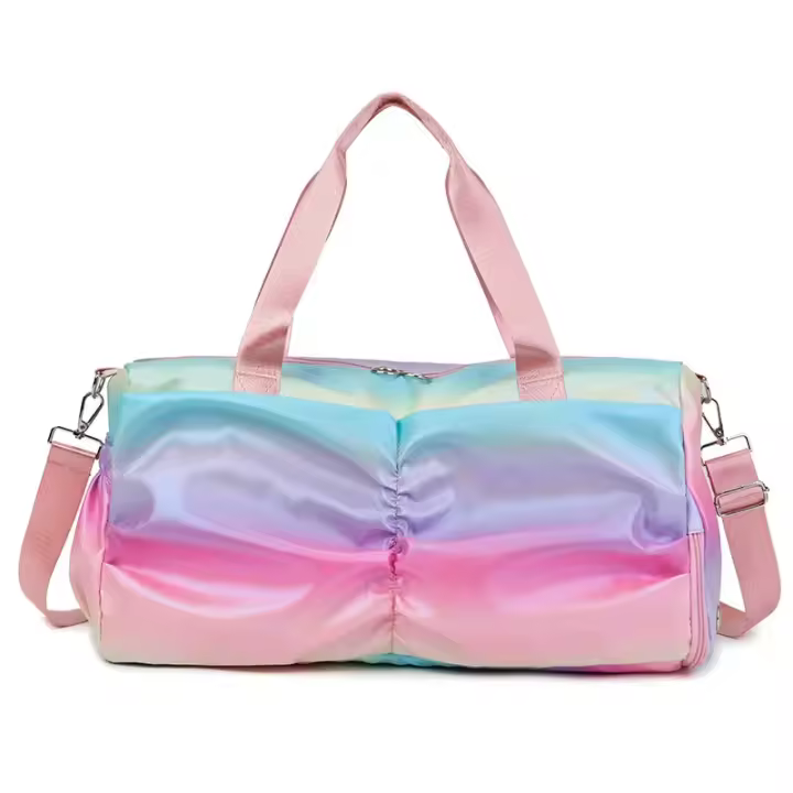 Bolsa de Gimnasio Fitness Colorida Bolsas de Viaje para Zapatos Separación Seca y Húmeda Bolsa de Hombro para Deportes al Aire Libre Bolsa de Yoga para Mujer - 1