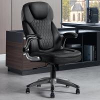 Silla de Oficina Ejecutiva Ergonómica Altura Ajustable, Resalto Alto, Brazos, Ruedas, Negro - details 0
