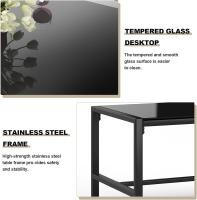 Muebles de jardín de ratán, 4 piezas, muebles de mimbre para patio, 2 sillones, 1 sofá de dos plazas y 1 mesa (negro) - details 21
