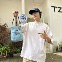 Bolso para teléfono con cordón de estilo coreano, bolso de mano de gran capacidad, bolso de nailon suave ligero, bolso de hombro con diseño de nicho de Color sólido - details 5