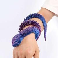 Figura de serpiente de simulación de articulación móvil impresa en 3D, adorno creativo de escritorio para el hogar y la Oficina, regalos artesanales de Año Nuevo - details 10