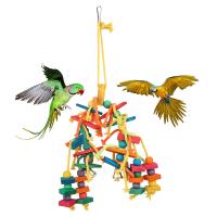 Juguetes de madera para loros, jaula de pájaros de amor, juguetes de entrenamiento divertidos, cuerda de algodón, juguete resistente a las mordeduras, producto para mascotas - details 4