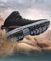 Botas de combate táctico de invierno para hombre, zapatos para caminar al aire libre, senderismo, botines para hombre, botas de nieve transpirables antideslizantes de felpa para mantener el calor - details 3