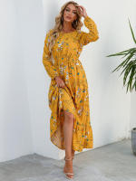 Vestido largo playero de verano para mujer, casual, elegante, de manga larga y corte en A. - details 11