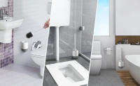 Escobillas de Baño de Silicona, Escobilla de Silicona con Secado Rápido, Gris, WC - details 8