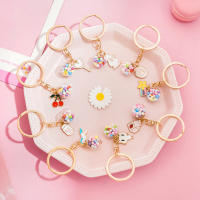 Llavero de Corazón de Niña de Dibujos Animados Coreano Creativo Llavero Colgante de Bolso para Mujer con Anillo de Joyería Sencillo - details 2