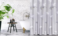 Cortina de Ducha Lavable, Poliester de Baño, 180x200 cm, Cortina Bañera seca rápida con 12 Ganchos - details 1