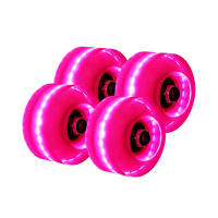 1PC Double Row Luminous Flashing Wheels Four-wheel Skates Accessories PU Roller Wheel - details 8