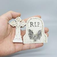 4 Uds Mini RIP lápidas calaveras DIY cementerio ataúd cementerio miniatura decoración de Halloween accesorios de adornos de jardín de hadas - details 8