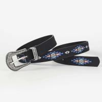 Cinturón vaquero para mujer con correa bordada y hebilla occidental - details 10