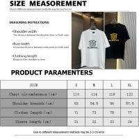 Nueva colección de verano con logotipo impreso frontal, camiseta deportiva de algodón puro con cuello redondo para hombre, camisa informal de estilo básico para pareja - details 12