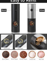 Molinillo Eléctrico automático para pimienta y sal, herramienta de cocina con luz LED, ajustable, sin aspereza - details 3