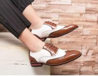 Vestido informal de cuero PU para hombre de alta calidad y zapatos formales Oxford de moda, estilo de oficina de negocios suave y cómodo - details 10