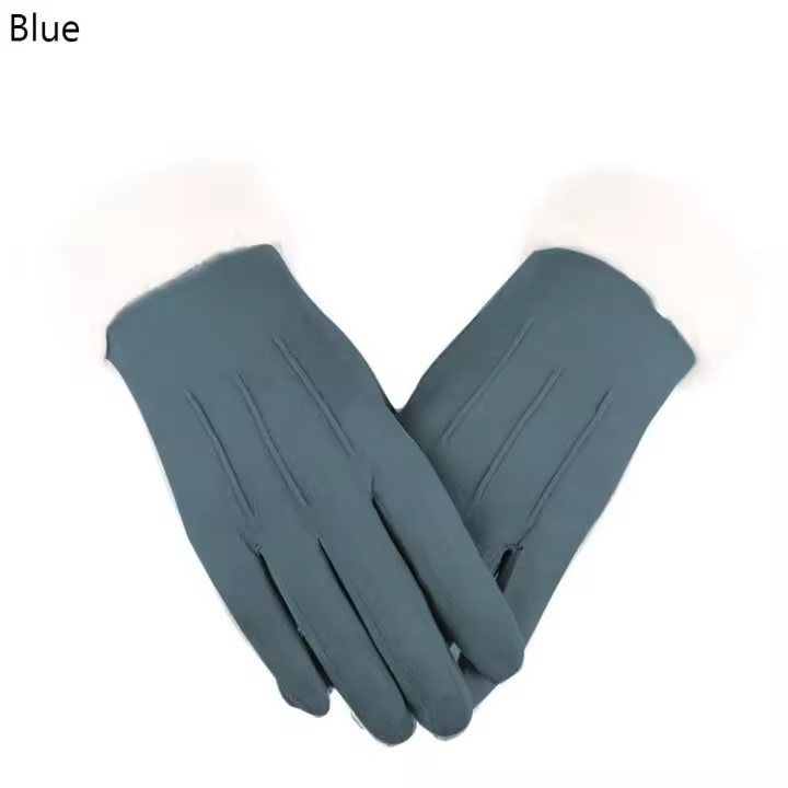 Guantes gruesos de dedo completo para hombre y mujer, Manoplas de felpa para pantalla táctil, cálidos para esquiar, deportes al aire libre, Invierno - 1