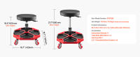 SucceBuy Asiento de garaje ajustable con ruedas, capacidad de 300 libras - details 1