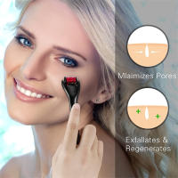 Derma Roller Profesional Rodillo de Microagujas de Titanio 0.5mm Herramienta de Cuidado de la Piel Facial para Todos los Tipos de Piel Impresiones en la Piel - details 4
