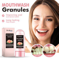 Dientes con sabor a melocotón, aliento fresco y duradero, enjuague bucal portátil para limpiar las encías - details 1