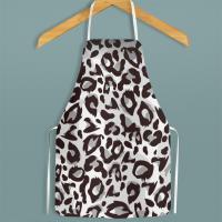 Delantal de Estilo Leopardo Impermeable, Resistente al Aceite, Ideal para Cocina, Horneado, Taller de Barista - details 1