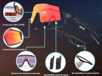 Gafas polarizadas de ciclismo de montaña para hombre y mujer, lentes de protección para bicicleta de carretera, a prueba de viento, deportivas - details 2