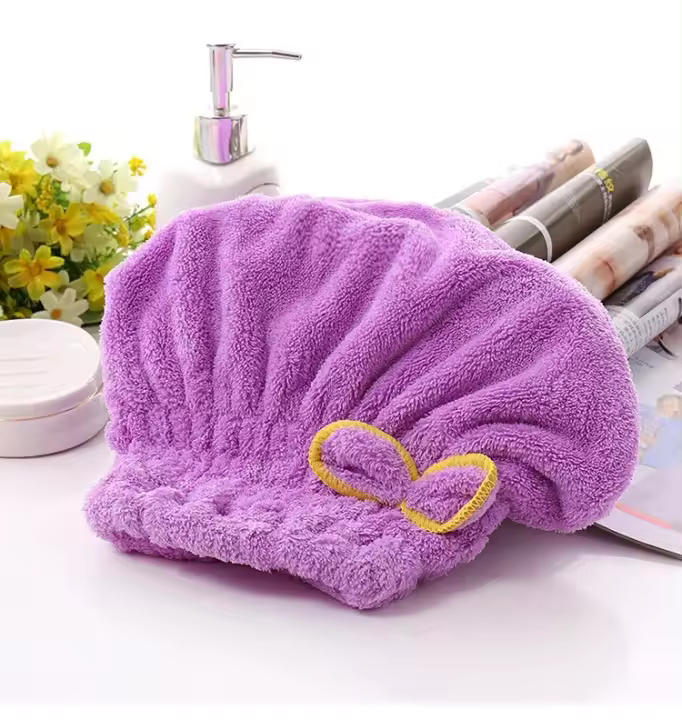 Toalla de Secado Rápido de Microfibra Súper Absorbente para Cabello Mojado - 1