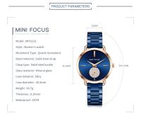 Reloj de Pulsera de Cuarzo Elegante para Mujer Diablo de Luz Solar con Acentos de Diamante de Imitación Pulsera de Acero Inoxidable Impermeable Estilo Casual - details 3