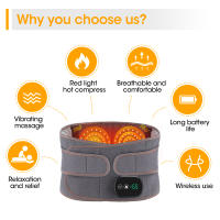Cinturón de Calentamiento Infrarrojo Eléctrico con Luz Roja para Masaje de Cintura y Apoyo Lumbar Alivio del Dolor Vibración y Masaje de Todos los Tipos de Piel - details 2