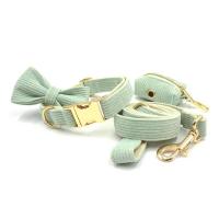 Collar pana verde menta gato, personalizado, antipérdida, para perros pequeños, medianos y grandes, suave, conjunto de correa - details 7