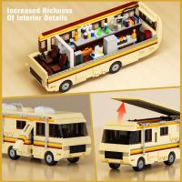 Bloques de construcción Breaking Bad Pinkman para niños, furgoneta blanca para armar, juguete de ladrillos, coche RV - details 3