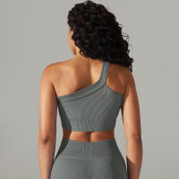 Hamidou-Sujetador deportivo Sexy para mujer, sostén de Yoga para Fitness, espalda hermosa, sujetador para correr a prueba de golpes, chaleco de hombros inclinados, Tops de entrenamiento para gimnasio - details 8