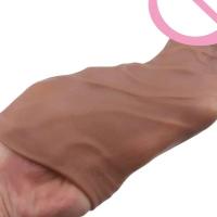 Leten-manga de extensión realista, condones reutilizables de silicona para retrasar el alargador, consolador potenciador, Juguetes sexuales - details 7