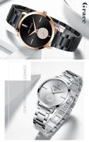 Reloj de Pulsera de Cuarzo Elegante para Mujer Diablo de Luz Solar con Acentos de Diamante de Imitación Pulsera de Acero Inoxidable Impermeable Estilo Casual - details 14