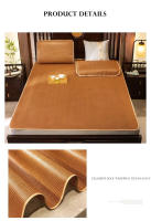 Colchón de ratán de bambú WOSTAR para adultos kit de cama cómoda para dormir 180cm protección de cama plegable individual doble - details 8